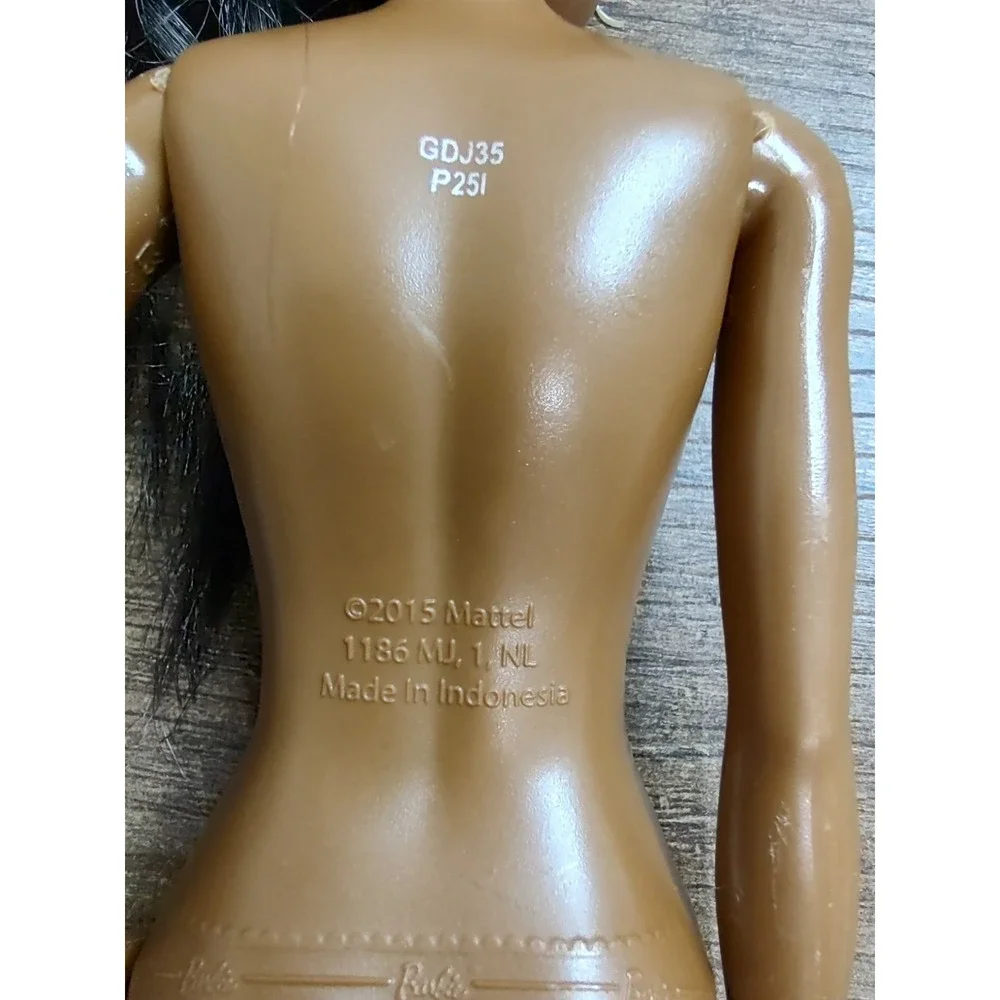 Barbie Careers Teacher Doll Black Hair Straight Bangs Flat Feet AA Nude D45